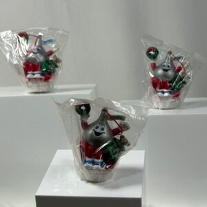 Hershey's Kiss Christmas Ornament‎ Set 3 New Old Stock Holiday Decoration